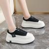 Fashion CRLAYDK Classic Women's Platform Sneakers Low Top Patchwork Lace Up Shoes Increase Ladies Fashion Casual Walking Non Slip Tennis