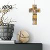 Spiritual Gift for Women Easter Wooden Cross Ornament Rustic Hanging Pendant with Hemp Rope Religious Keepsakes Wall Decor Home Decoration,