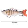 1/2/3/5Pcs 10CM/15.5G Multi-Jointed Fishing Lure with Hooks Realistic 7-Section Swimbait Plastic Artificial Bait Freshwater Saltwater Accessories