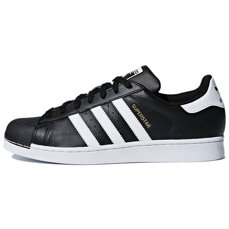 Adidas Originals Superstar Casual Durable Low-Top Skate Shoes Men Sneakers Black AC8557 42⅔