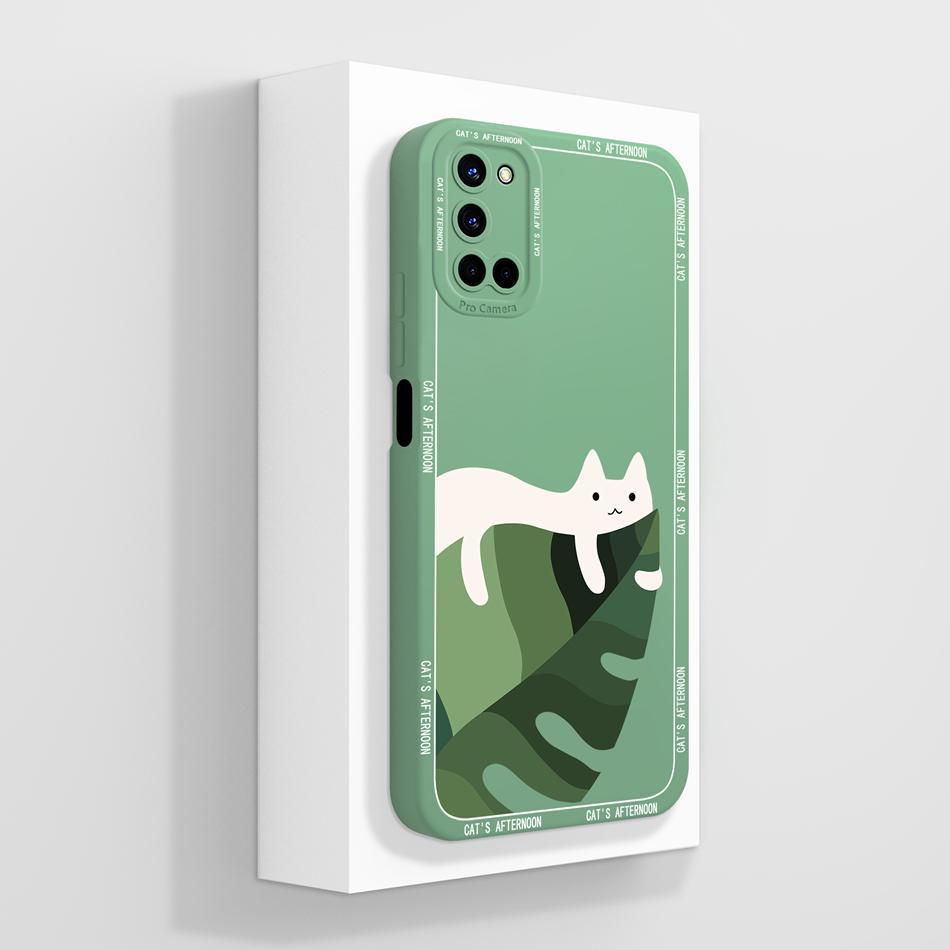Case For Oppo A52 A72 A92 4G Back Cover Full Protection Creative Funda Orginal Liquid Silicone Bumper Anti Drop Soft Phone Shell