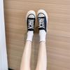 Women's 2023 Spring Genuine Leather White Platform Sneakers - All-Match Round Toe, Thick-Soled Sports Casual Shoes