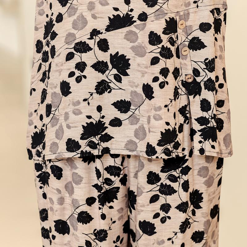 Women's Plus Size Printed 2-Piece Set – Casual Summer Outfit (XL-5XL)