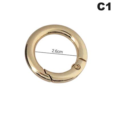 Spring Gate O Ring Openable Keyring Key Leather Bag Handbag Belt Strap Parts Pendant Buckle Snap Clasp Clip Trigger Hook