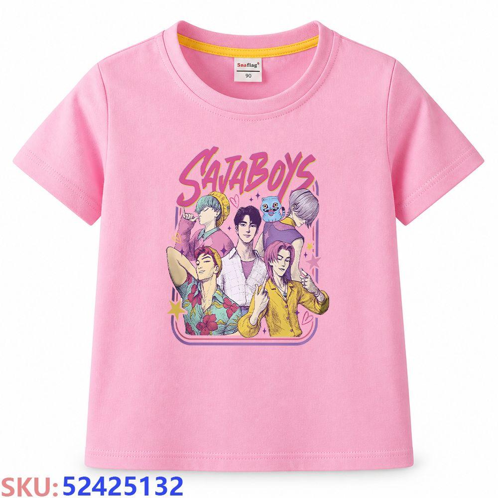 KPop Demon Hunters Children's Cartoon Print T-shirt
