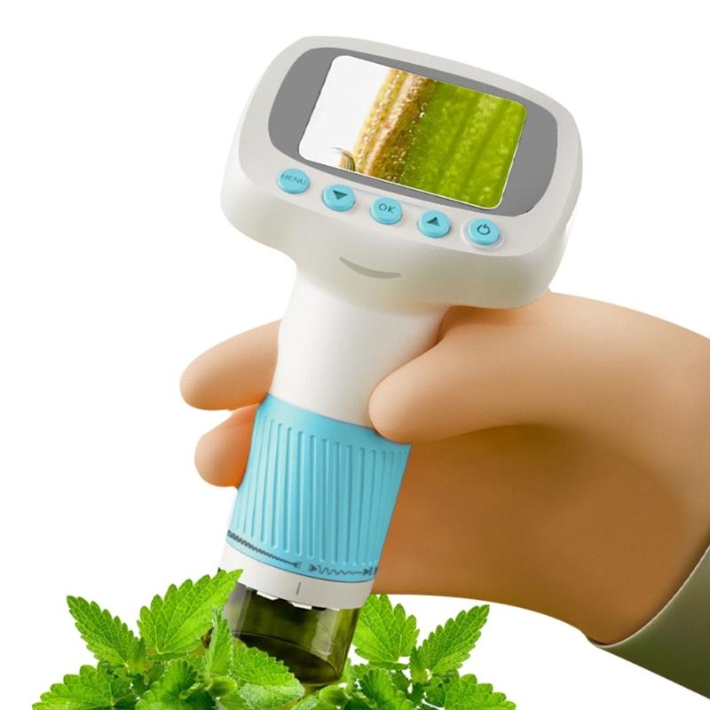 Children Microscope 1000X Magnification 2Inch Color Display Ergonomic Grip Microscope For Backyard Exploration