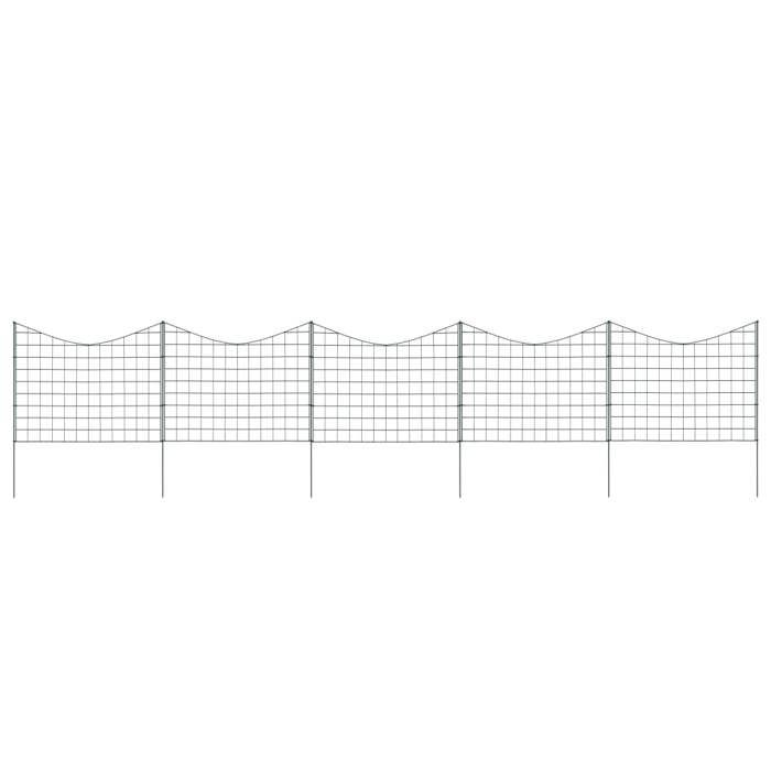 VidaXL Garden Fence Set Arched Lower Fence Stream Fence Pool Garden Edging Animal Enclosure 146104