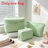 Travel Storage Organizer With Stripe Pattern Polyester For Womens Toiletry And Makeup Bag