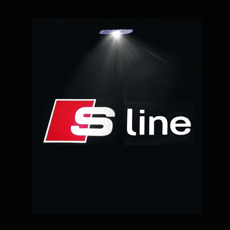 Led Car Door logo Welcome Light For Audi RS3 RS4 RS5 RS6 RS7 RS8 8V 8P 8L A6 C5 C6 C7 A5 A7 A8 Q3 Q5 Q7 TT S3 S6 Quattro
