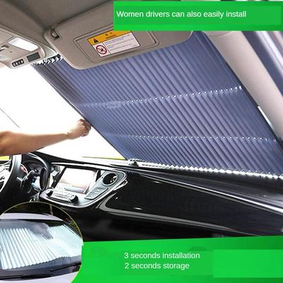 1 Set Car Windshield Retractable Curtain Sunshade anti-UV Protection Car Rear Window Sun Visor Auto Sun Shade Cover