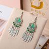 Vintage Simple Ethnic Dangle Earrings for Women Classic Drop Oil Water Drop Leaf Earring Female Boho Bijoux