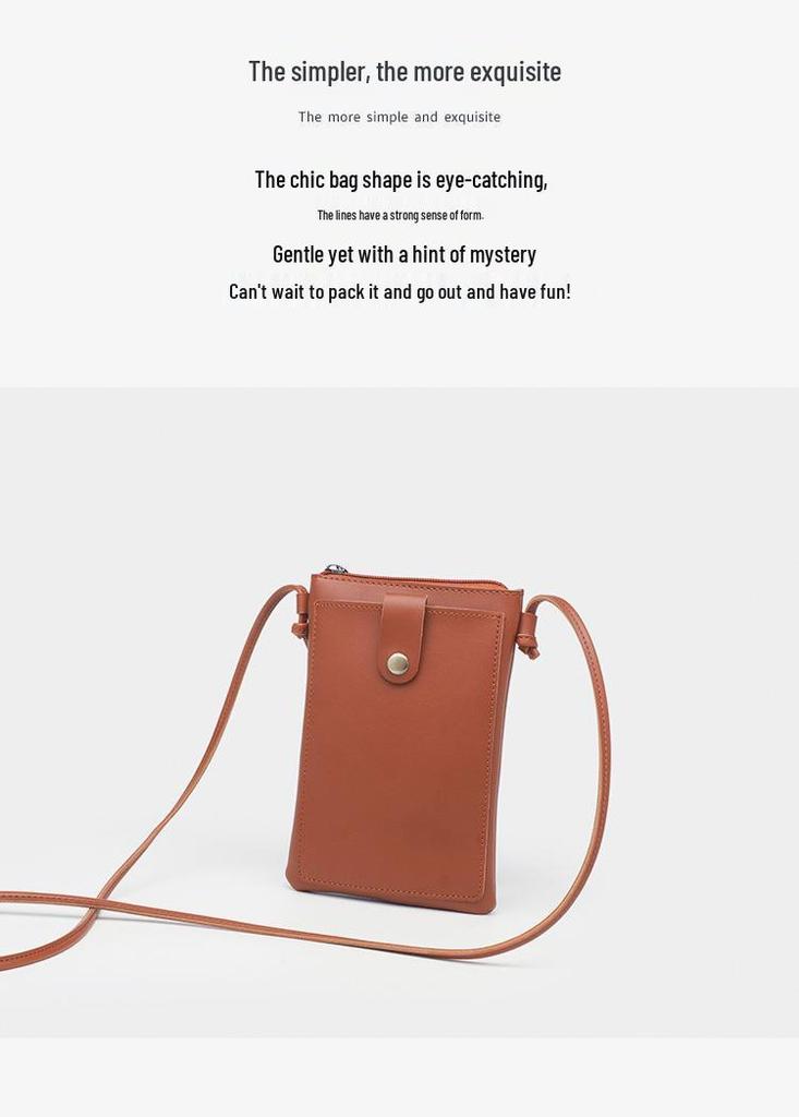 2024 Korean Style Women's Cross-Body Phone Card Holder - Elegant Coin Purse Mini Bag