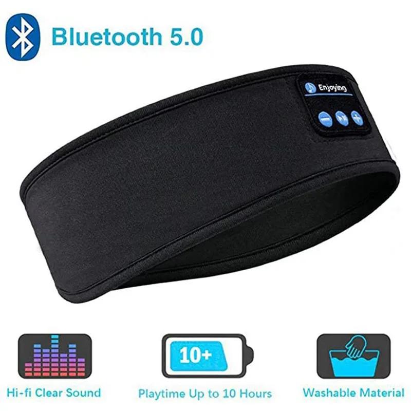 

Fone Bluetooth-навушники Спортивна пов язка для сну Еластичні бездротові навушники Музична маска для очей Бездротова пов язка для гарнітури Bluetooth чорний