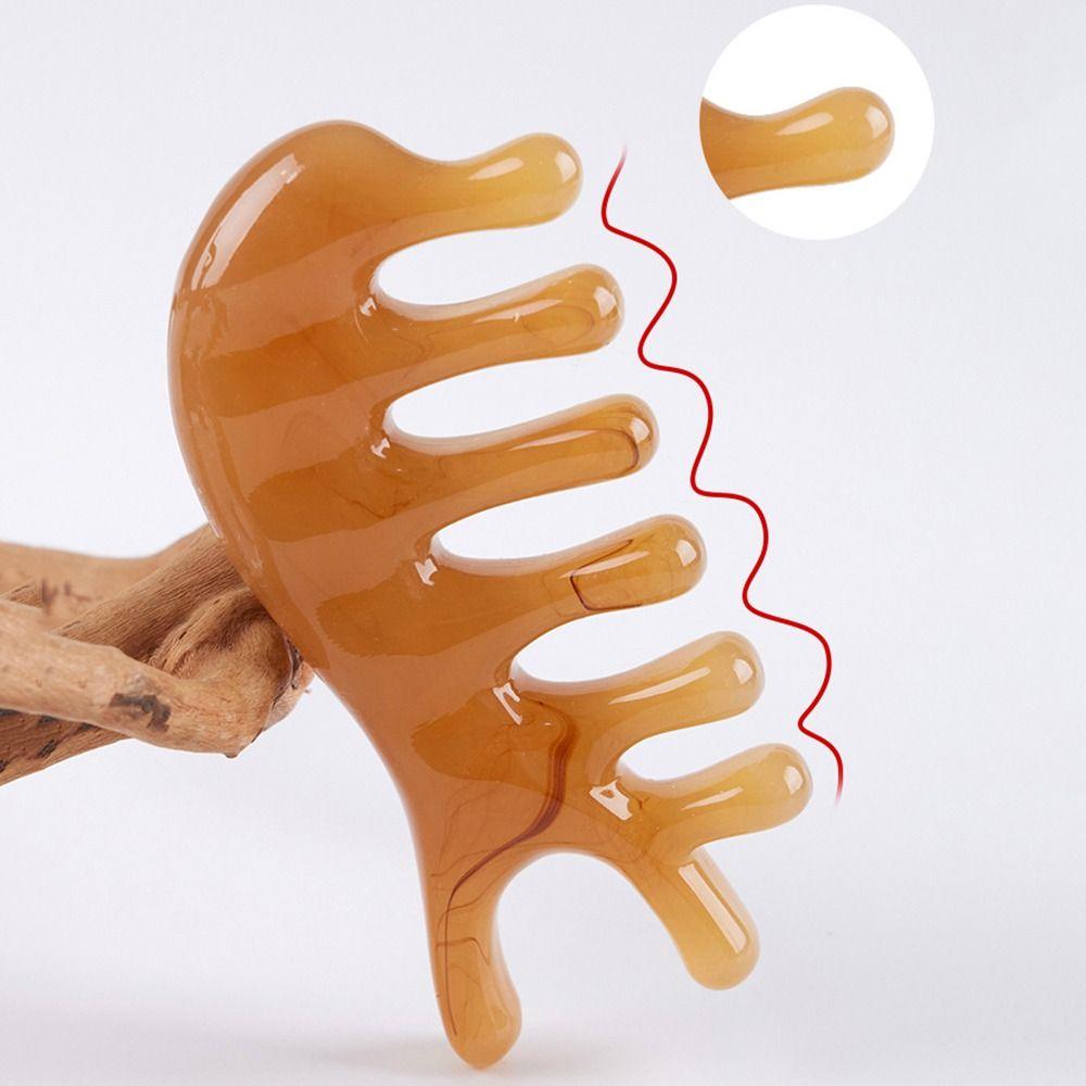 Reflexology Hair Care Meridian Scrapping Wood Comb Hair Comb Scalp Massage Tool Wooden Massage Comb