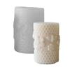 Embossed Honeycomb Candle Molds Cylinder Candle Silicone Molds for Epoxy Resin Making Candle Soap Gypsum Silicone Molds