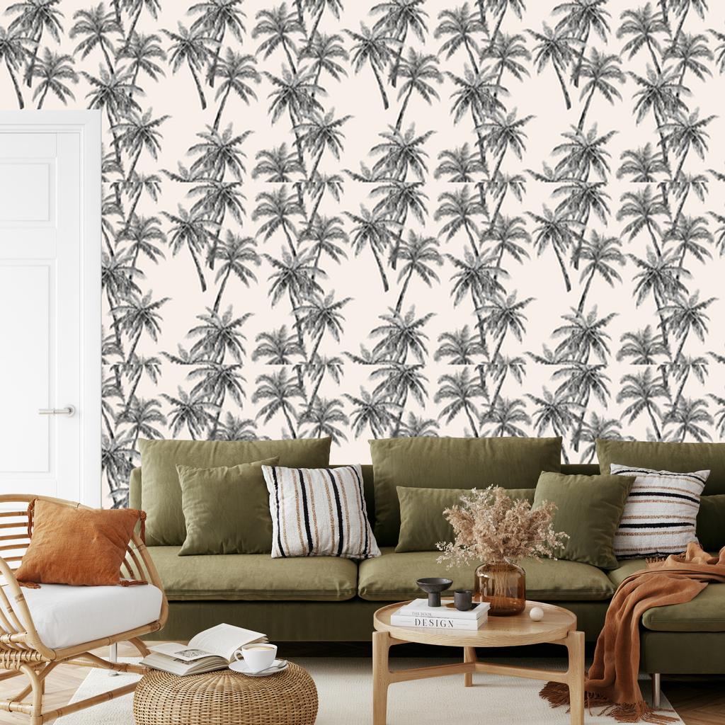 Palm Trees Forest Leaves and Nature Wallpaper for Living Room and Bedroom 50x1000