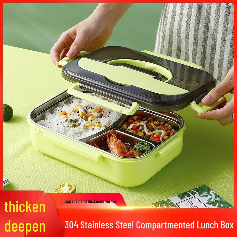304 Stainless Steel 3-Compartment Lunch Box