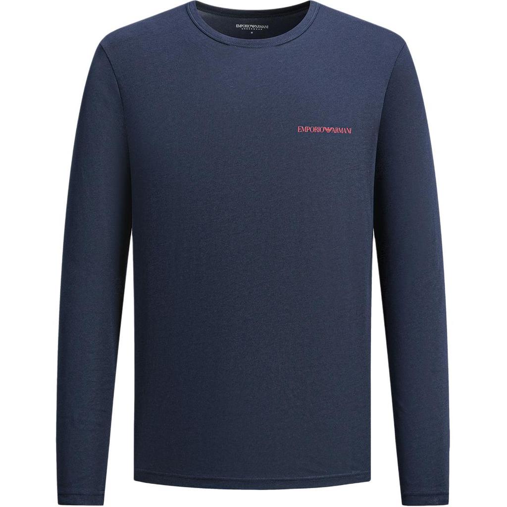 Emporio Armani FW25 Letter Print Crew Neck Long Sleeve T-Shirt Men Tops EM000382-AF10800-UB102