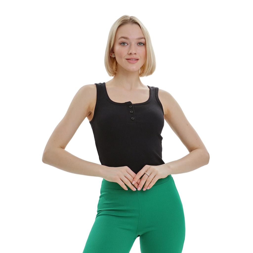 Top crop cu nasturi Lookus pentru femei/doamne Mercan