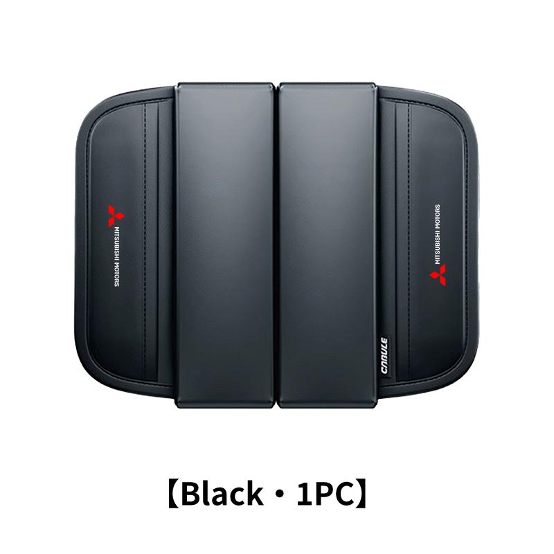 

For Mitsubishi Car Logo Leather Double Open Armrest Box Cushion Side Storage Pocket Accessories Outlander Pajero Sport Lancer EX