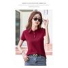 Summer New Korean Style Slim Fit Button Turn-down Collar Short Sleeve T-shirt Women Shirt Simple Fashion Small Shirt