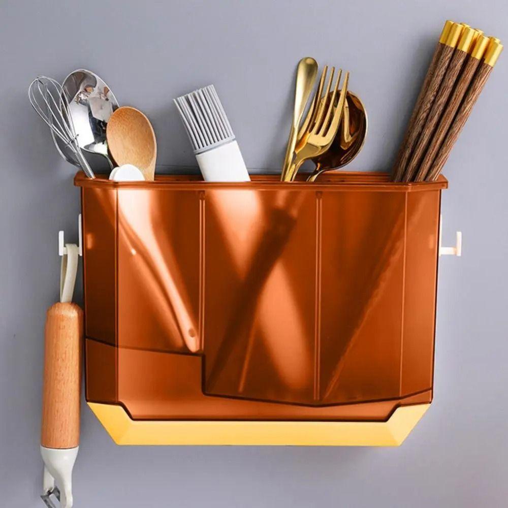 Space Saving Cutter Drying Holder Plastic Chopstick Holder Integrated Draining Shelf  Desktop