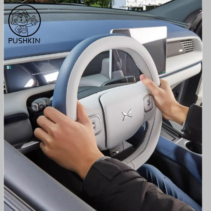 For XPeng Xiao Peng G6  2024 2025 Car Steering Wheel Cover Leather Non-slip Auto Interior Accessories