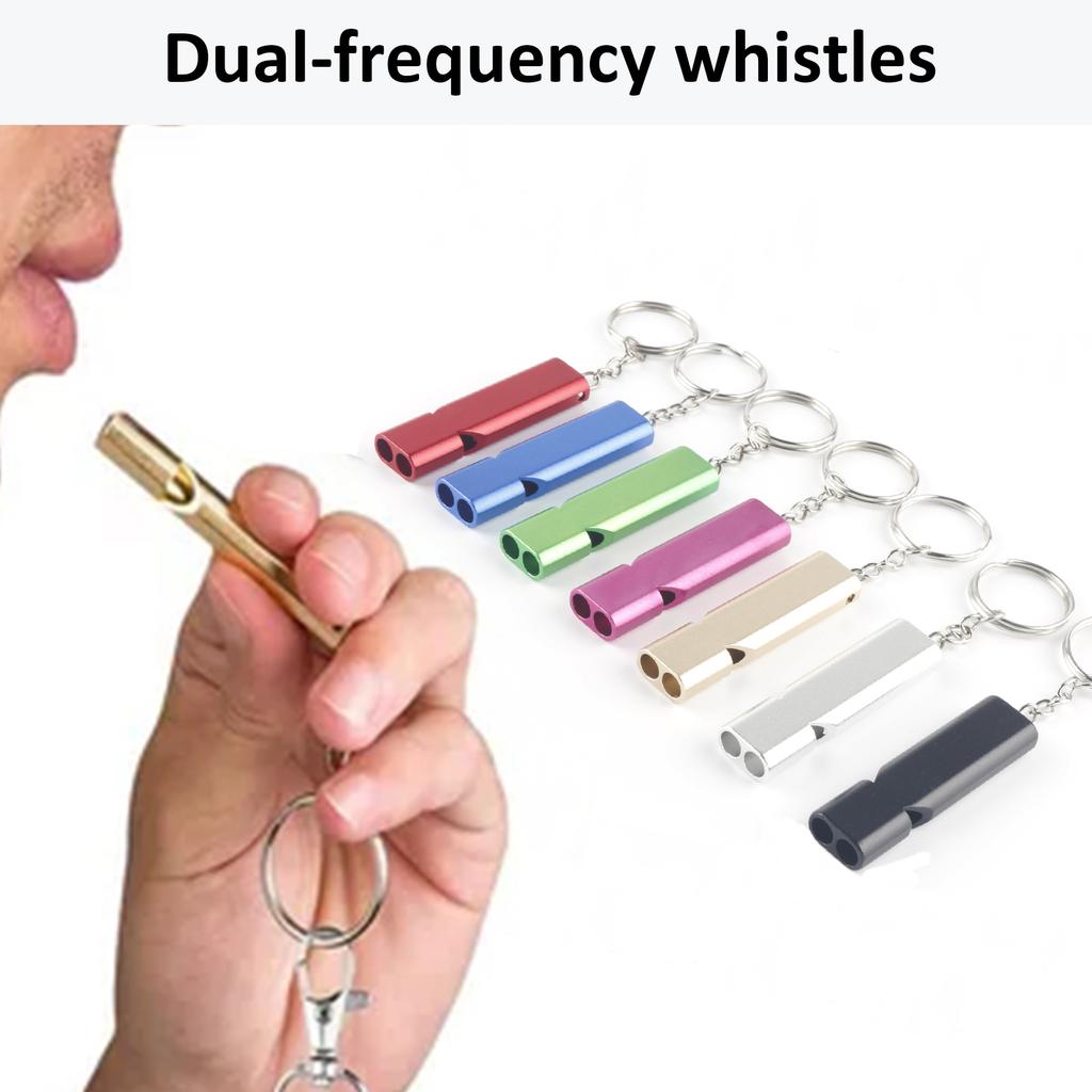 Aluminum Alloy Emergency Survival Whistle Survival Safety Whistle Emergency Keychains Whistle Hikings Camping Outdoor