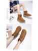 Women's Large Size 2025 Flat Heel Snow Boots - Autumn/Winter Warm Velvet Cotton Shoes