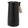 1L Thermal Coffee Carafe 12h Insulation Olecranon Water Outlet Thermal Bottle with Wooden Handle