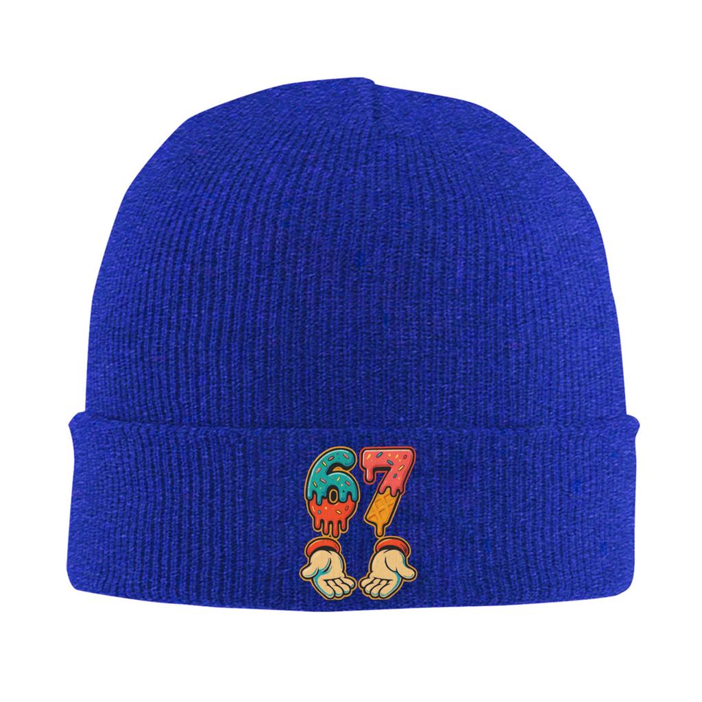 Funny Six Seven 6 7 Meme Christmas Ice Cream Drip Xmas Santa Knit Hat  Street Caps Men Outdoor Beanie Hats Spring Bonnet Hats