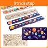 Wooden Space Planet Puzzles Montessori Toys For Kids Educational Jigsaw Tray For Science Learning