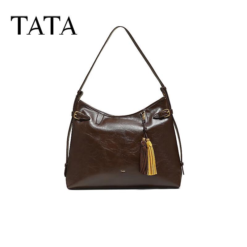 TATA Замшевая повседневная сумка-тоут через плечо Free Size