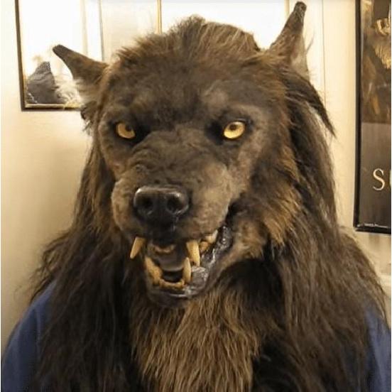 Wolf Head Mask Animal Latex Headgear Mask Halloween Cosplay Light-Up Prom Mask