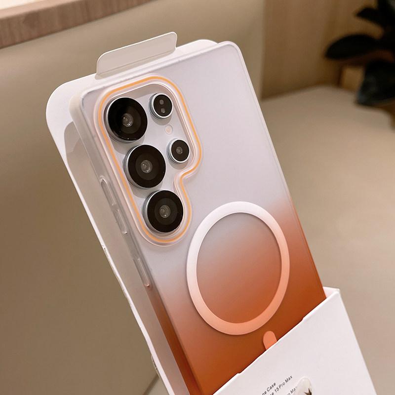 Gradient Color Matte Clear For Magsafe Wireless Charge Case For Samsung Galaxy S26 Plus S25 S24 S23 S22 Ultra Magnetic Cover