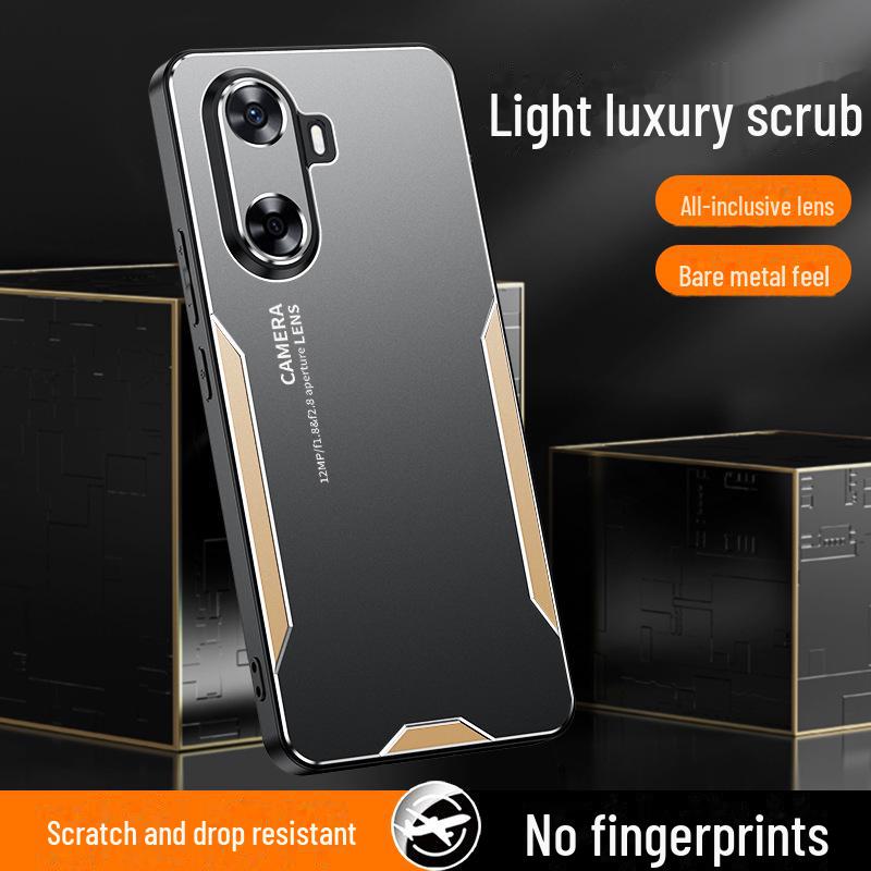 60s Metal Phone Case for Huawei Play 50Plus - Frosted Cover with Full Lens Protection