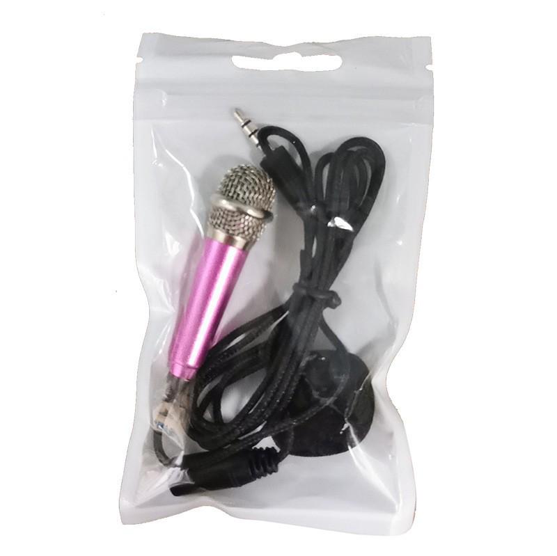 Enhanced Mini Condenser Microphone for Singing - Wired Mobile Karaoke Mic