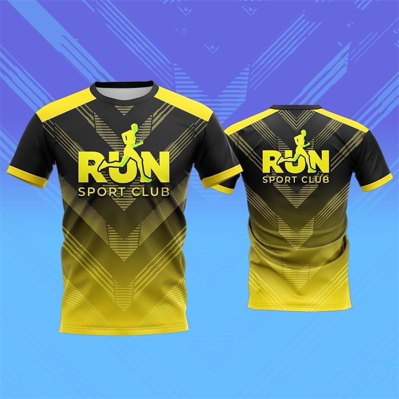 Fashion Running Sports T Shirts Summer Quick Dry Outdoor Fitness 3D Printed T-shirts Casual Oversized Breathable Tracksuit Tees