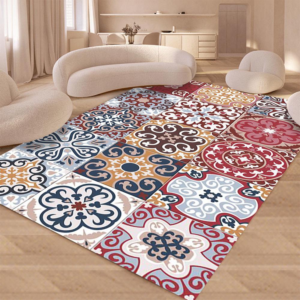 Bohemian Style Carpet for Living Room Kitchen Floor Mat Anti-fouling Balcony Entrance Doormat Non-slip Bedroom Large Soft Rug