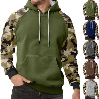 Moletom Camuflado Masculino com Capuz Moletom Casual Esportivo Masculino Tamanho Grande