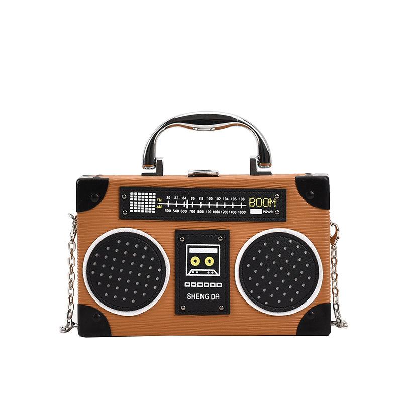 Personalisierte Radiotasche mit modischem Design Kleine Retro-Umhängetasche für Damen