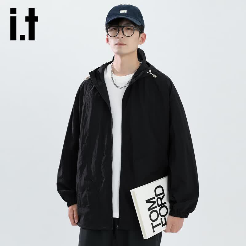 Izzueit Men's Ice Silk UPF50+ Sun Protection Hoodie