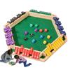 Wooden Shut Box Dice Game Six Sided Flipping Number Board Game for Family Party Teens Adults