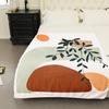 Boho Sun and Leaves Blanket Double Sided Flannel Throw Blanket, Suitable for Adults and Children On The Sofa, Car, Bed Nap Warm