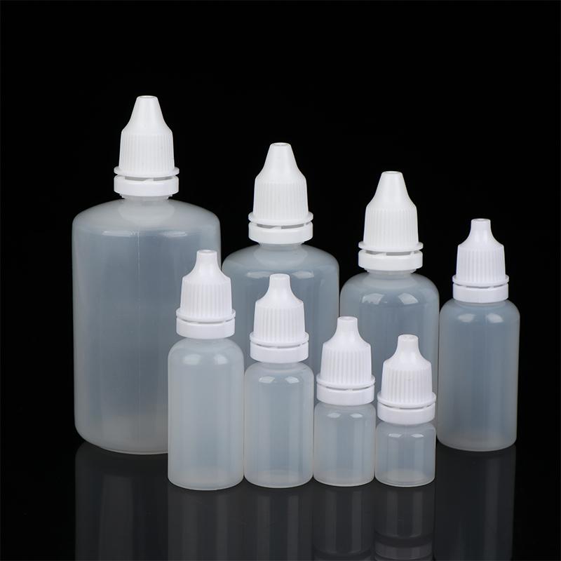 5Pcs Set Empty Plastic Dropper Bottles 3/5/10/15/20/30/50/100ml Squeezable Refillable for Paint Beauty Oil Ink Cosmetics Storage