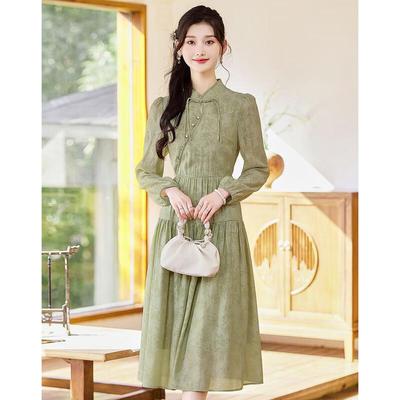 Elegantes Damen Midikleid mit langen Ärmeln