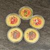 Fortune, Fortune, Longevity, Happiness, Wealth, Creative Wealth Attraction Coins, Color Printed Commemorative Medals, Metal Crafts, Badges
