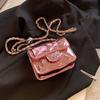 Sommermode Lackleder glänzend Mini-Tasche Damen neu Xiaoxiang Rautenmuster Ketten Umhängetasche