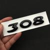3d ABS Chrome Black Logo 308 Letters Car Trunk Emblem Badge For 308 SW CC Adhesive Number Sticker Accessories