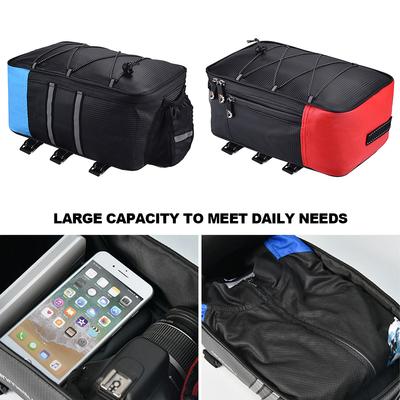 Motorcycle Bicycle Rack Rear Carrier Bag Trunk PU Leather Waterproof 8L Storage Luggage Pouch MTB Bike Pannier Shoulder